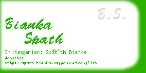 bianka spath business card